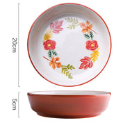 Four Seasons Underglaze Ceramic Plate - 4 styles