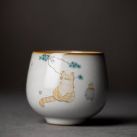 Cute Ceramic Tea Cup with Cat Print - 10 styles