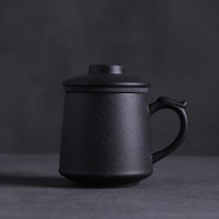 Black Ceramic Mug with Filter