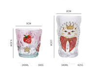 Hand-painted Glass With Glacier Pattern - 4 styles