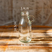 Small Glassware Vase Small Mouth Storage - Green Moon