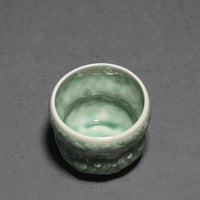 Celadon Textured Ceramic Tea Cup