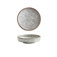 Rustic Ceramic Sauce Plate - Light grey