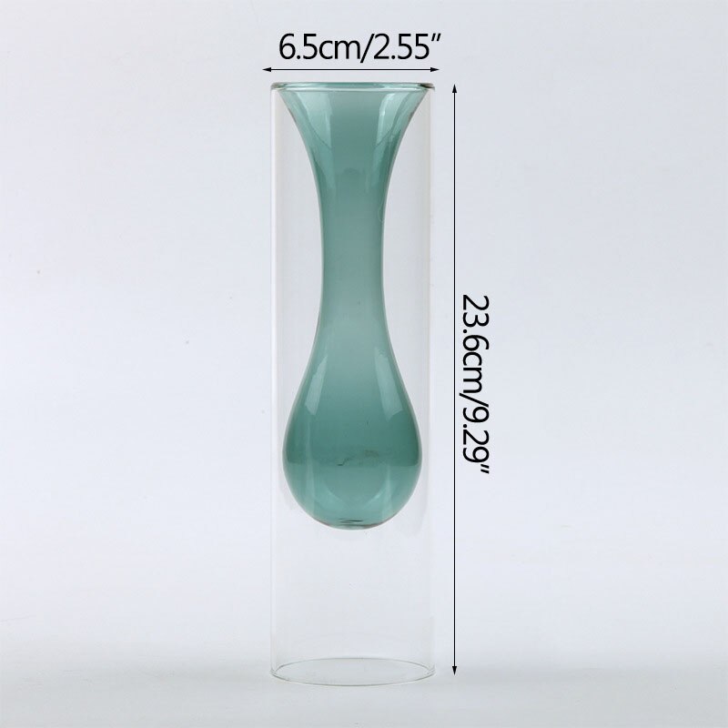 European Double Layered Glass Vase