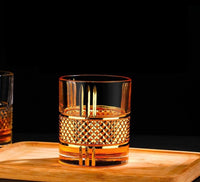 Gold /Transparent Whiskey Glass