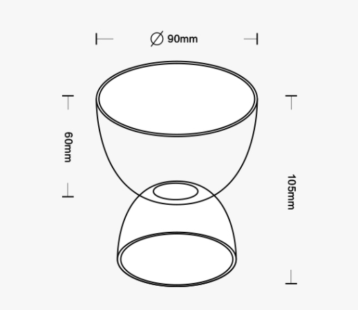 Coloured glass tumbler - Green and Orange