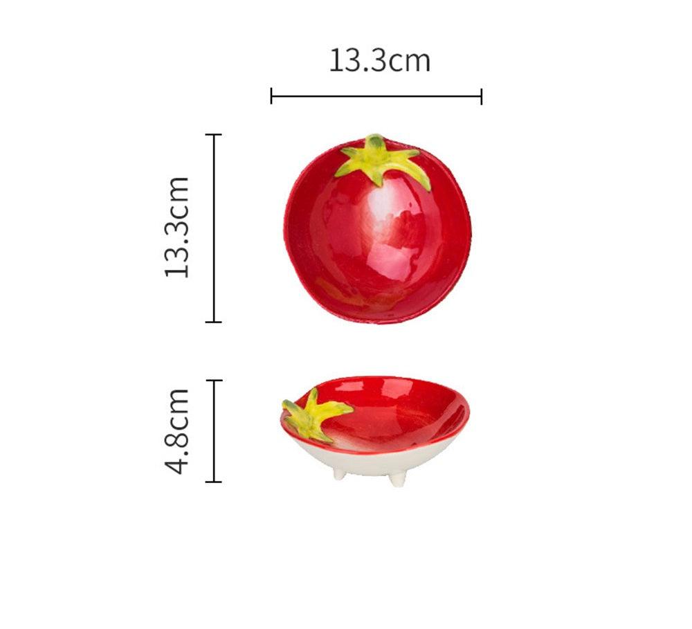 Tomato Shaped Small Plate - Green Moon