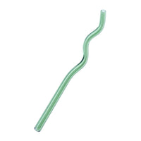 Coloured glass straws - Green Moon