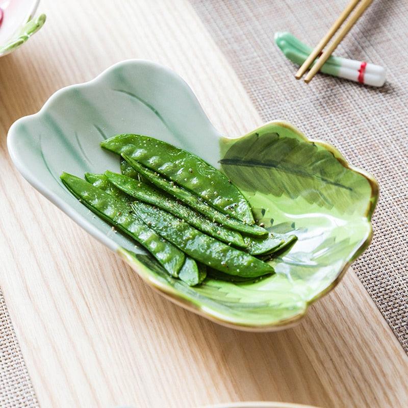 Radish Shaped Small Plate - Green Moon