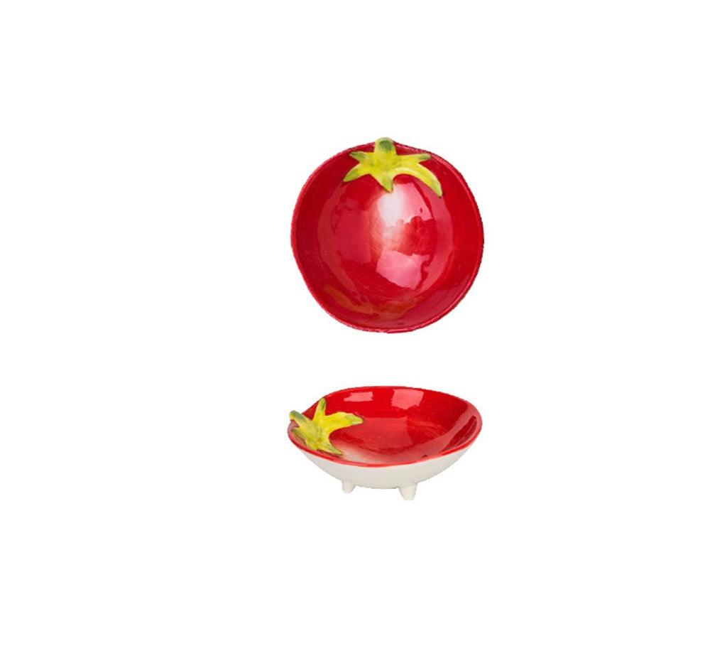 Tomato Shaped Small Plate - Green Moon