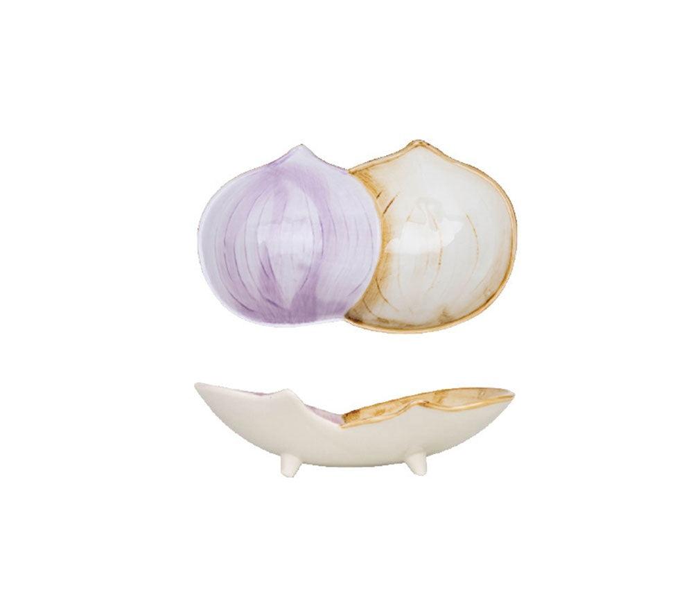 Onion Shaped Small Plate - Green Moon