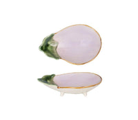 Eggplant Shaped Small Plate - Green Moon